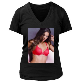 Adriana Lima Women's Deep V-Neck TShirt