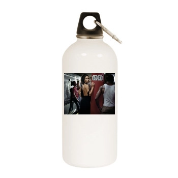 Adriana Lima White Water Bottle With Carabiner