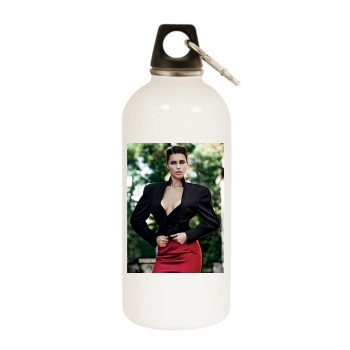 Adriana Lima White Water Bottle With Carabiner