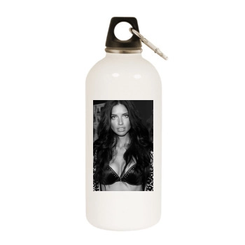 Adriana Lima White Water Bottle With Carabiner