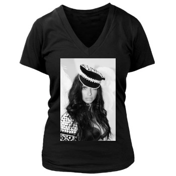 Adriana Lima Women's Deep V-Neck TShirt