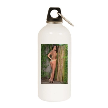 Zaira Nara White Water Bottle With Carabiner