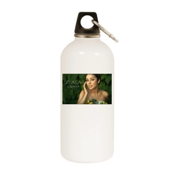 Zlata Ognevich White Water Bottle With Carabiner