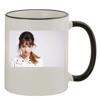 Zoe Kazan 11oz Colored Rim & Handle Mug