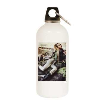 Zuzana Macasova White Water Bottle With Carabiner