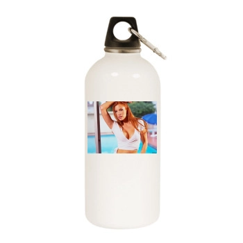 Angelica Bridges White Water Bottle With Carabiner