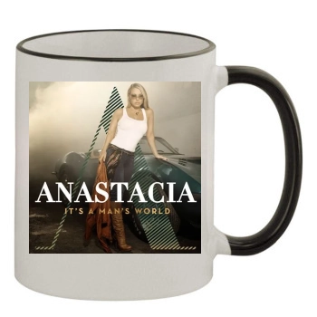 Anastacia 11oz Colored Rim & Handle Mug