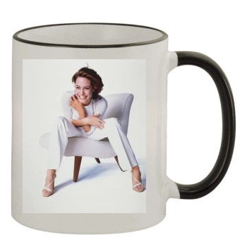 Angelina Jolie 11oz Colored Rim & Handle Mug