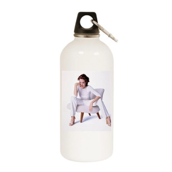 Angelina Jolie White Water Bottle With Carabiner