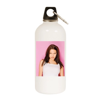 Angelina Jolie White Water Bottle With Carabiner