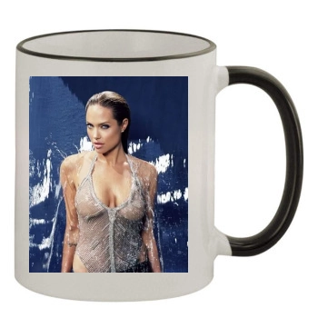 Angelina Jolie 11oz Colored Rim & Handle Mug