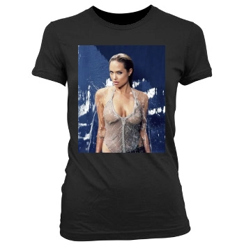 Angelina Jolie Women's Junior Cut Crewneck T-Shirt