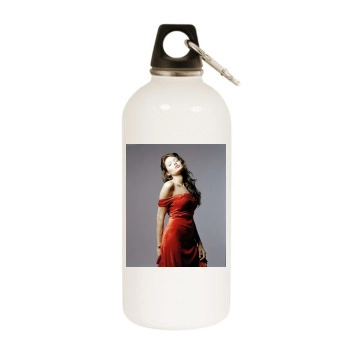 Angelina Jolie White Water Bottle With Carabiner