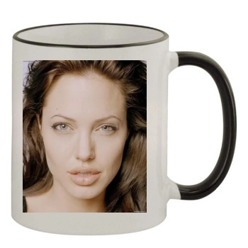 Angelina Jolie 11oz Colored Rim & Handle Mug