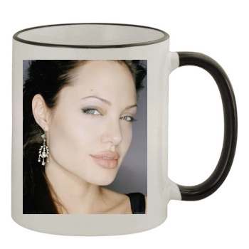 Angelina Jolie 11oz Colored Rim & Handle Mug