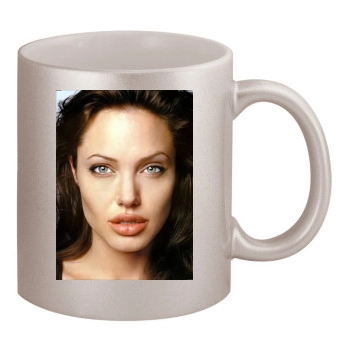 Angelina Jolie 11oz Metallic Silver Mug