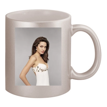 Angelina Jolie 11oz Metallic Silver Mug