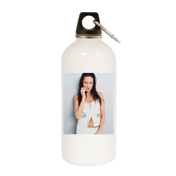 Angelina Jolie White Water Bottle With Carabiner