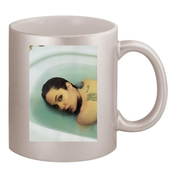 Angelina Jolie 11oz Metallic Silver Mug