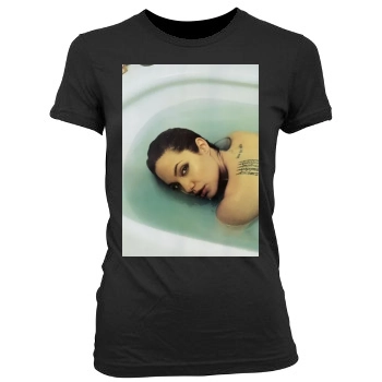 Angelina Jolie Women's Junior Cut Crewneck T-Shirt