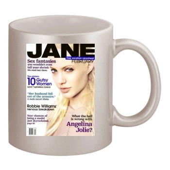 Angelina Jolie 11oz Metallic Silver Mug