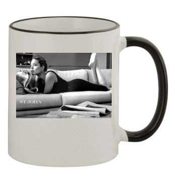 Angelina Jolie 11oz Colored Rim & Handle Mug