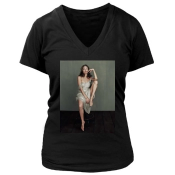 Angelina Jolie Women's Deep V-Neck TShirt