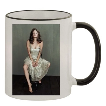 Angelina Jolie 11oz Colored Rim & Handle Mug