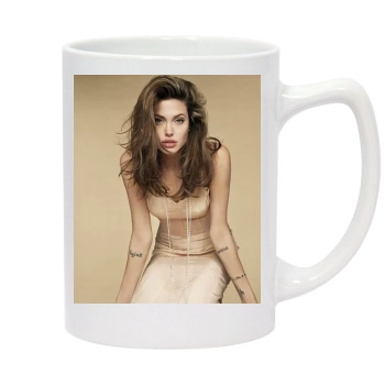 Angelina Jolie 14oz White Statesman Mug