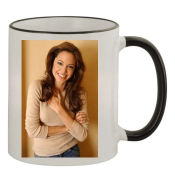 Angelina Jolie 11oz Colored Rim & Handle Mug