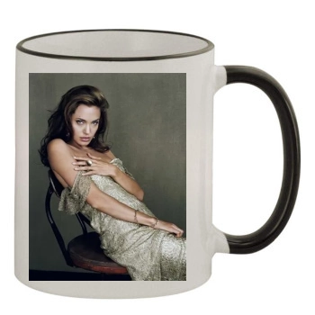 Angelina Jolie 11oz Colored Rim & Handle Mug