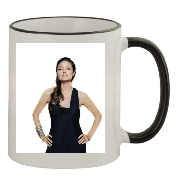 Angelina Jolie 11oz Colored Rim & Handle Mug