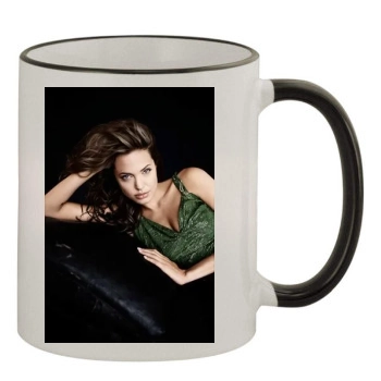 Angelina Jolie 11oz Colored Rim & Handle Mug