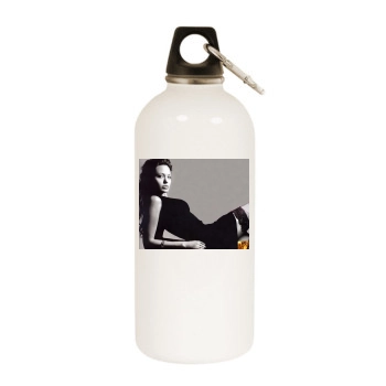 Angelina Jolie White Water Bottle With Carabiner