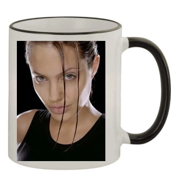 Angelina Jolie 11oz Colored Rim & Handle Mug