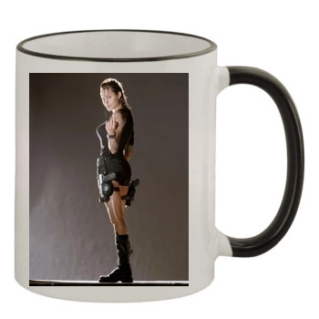 Angelina Jolie 11oz Colored Rim & Handle Mug