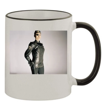 Angelina Jolie 11oz Colored Rim & Handle Mug