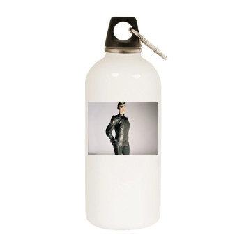 Angelina Jolie White Water Bottle With Carabiner