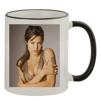 Angelina Jolie 11oz Colored Rim & Handle Mug