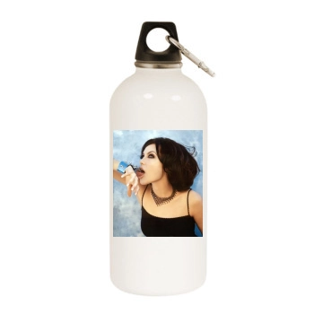 Angelina Jolie White Water Bottle With Carabiner