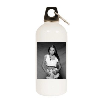 Angelina Jolie White Water Bottle With Carabiner