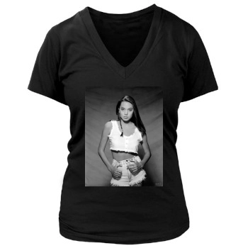 Angelina Jolie Women's Deep V-Neck TShirt