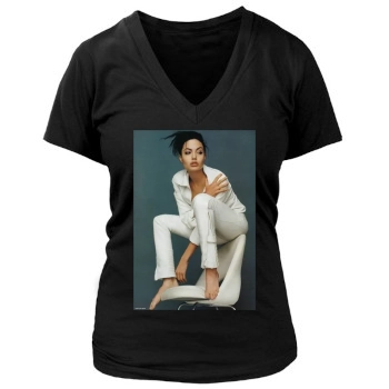 Angelina Jolie Women's Deep V-Neck TShirt