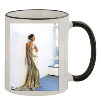 Angelina Jolie 11oz Colored Rim & Handle Mug