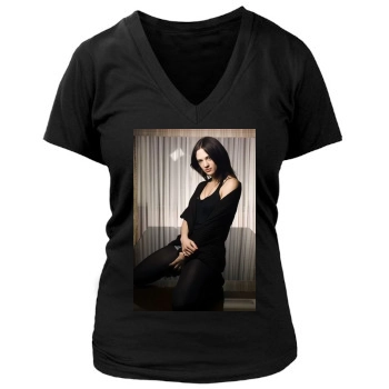 Asia Argento Women's Deep V-Neck TShirt