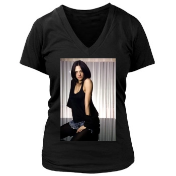 Asia Argento Women's Deep V-Neck TShirt