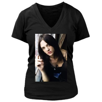 Asia Argento Women's Deep V-Neck TShirt