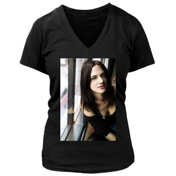 Asia Argento Women's Deep V-Neck TShirt