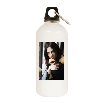 Asia Argento White Water Bottle With Carabiner