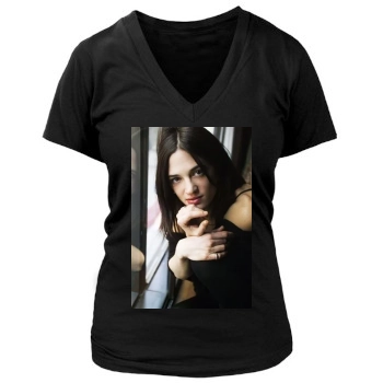 Asia Argento Women's Deep V-Neck TShirt